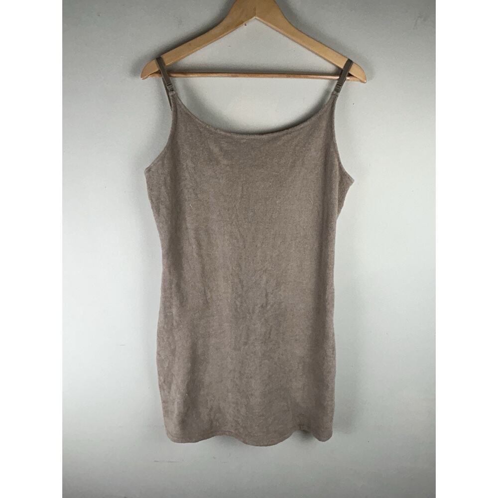 Skims Terry Slip Dress Sz 3X Brown Coverup Lounge Soft Neutral Taupe Scoop Neck